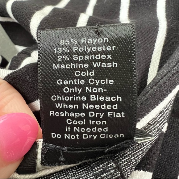 Ann Taylor Striped Ponte Flare Sleeve Dress | Size Small - Picture 12 of 12